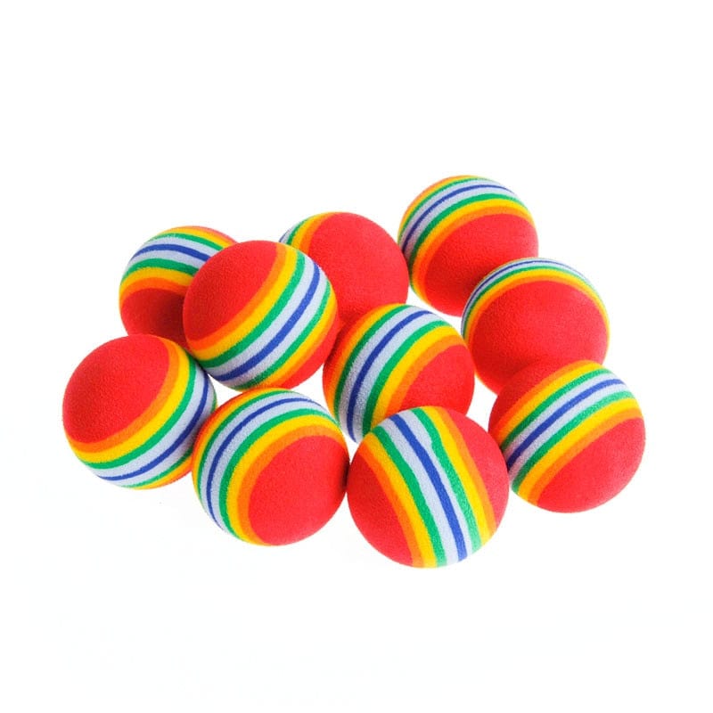 Dizzy Pet Supply 10 pcs Rainbow Cat Balls