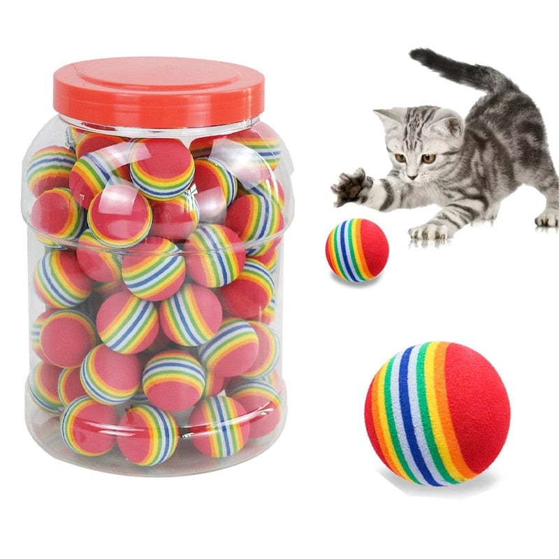 Dizzy Pet Supply Rainbow Cat Balls