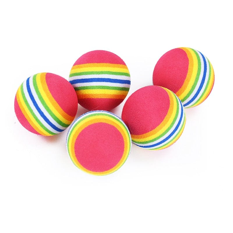 Dizzy Pet Supply 5 pcs Rainbow Cat Balls