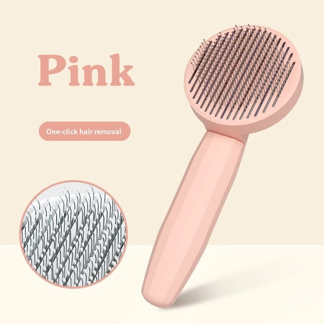 Dizzy Pet Supply Pink Self Cleaning Pet Brush