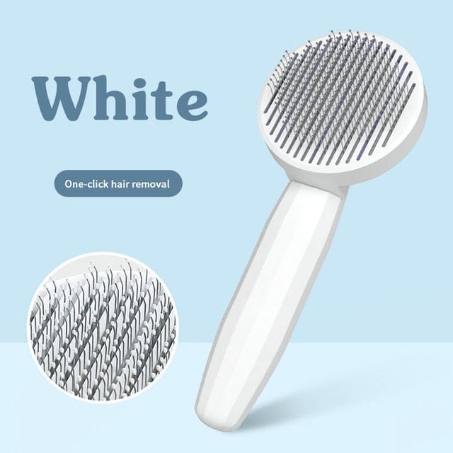 Dizzy Pet Supply White Self Cleaning Pet Brush